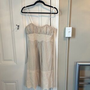 Jessica Howard Cream and Tan Mini Dress